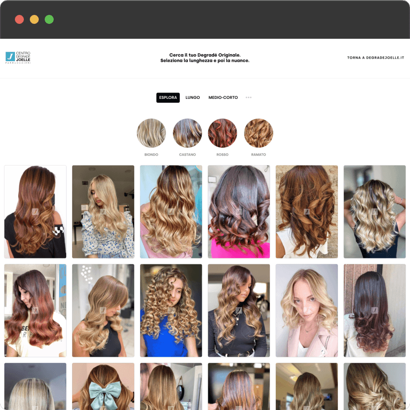 Hair Look Finder: Degradé inspiration for Joelle clients